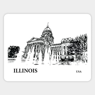 Illinois State USA Magnet